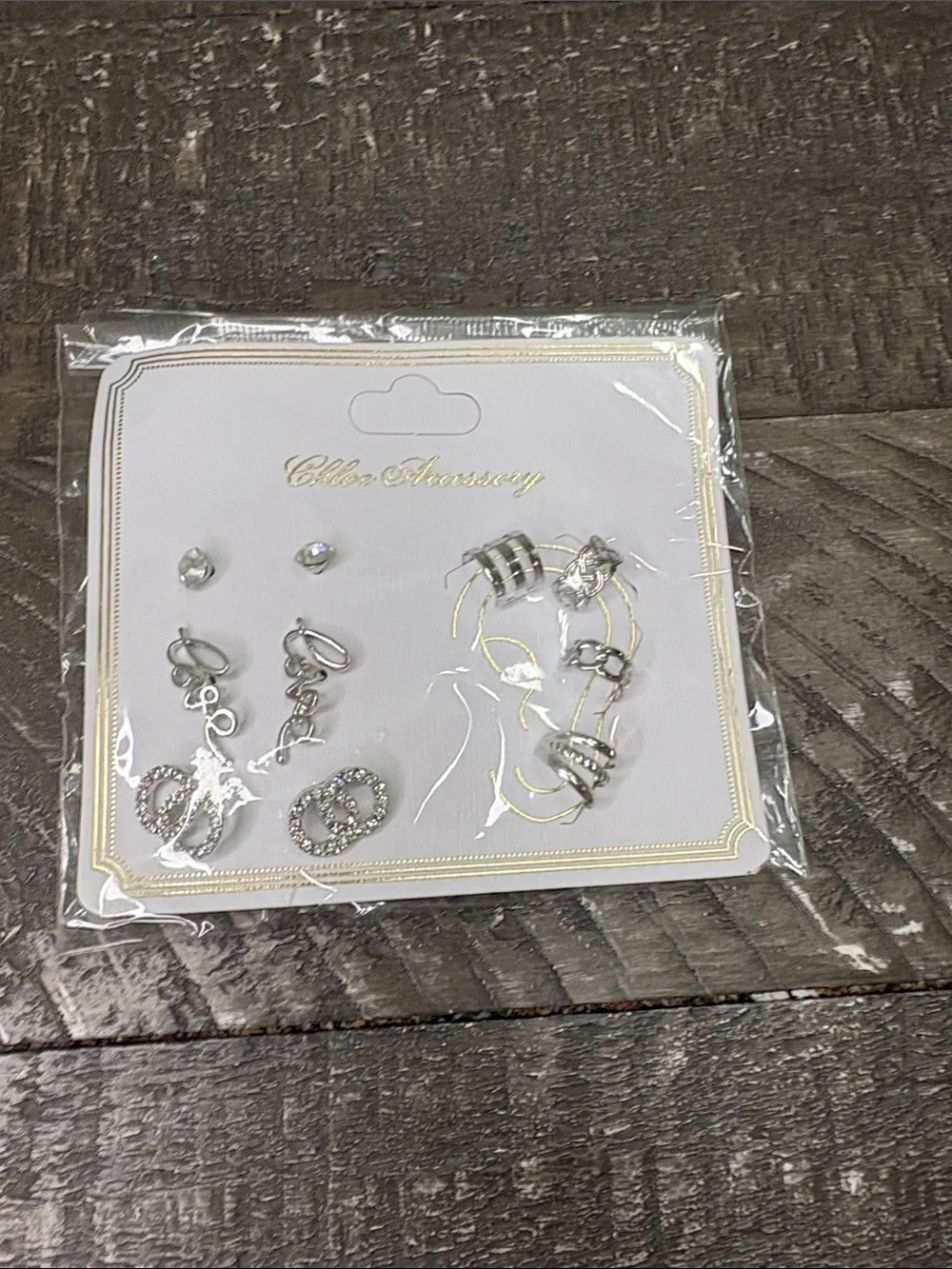 Silver Tone Womens Earring Set - 9 Pairs